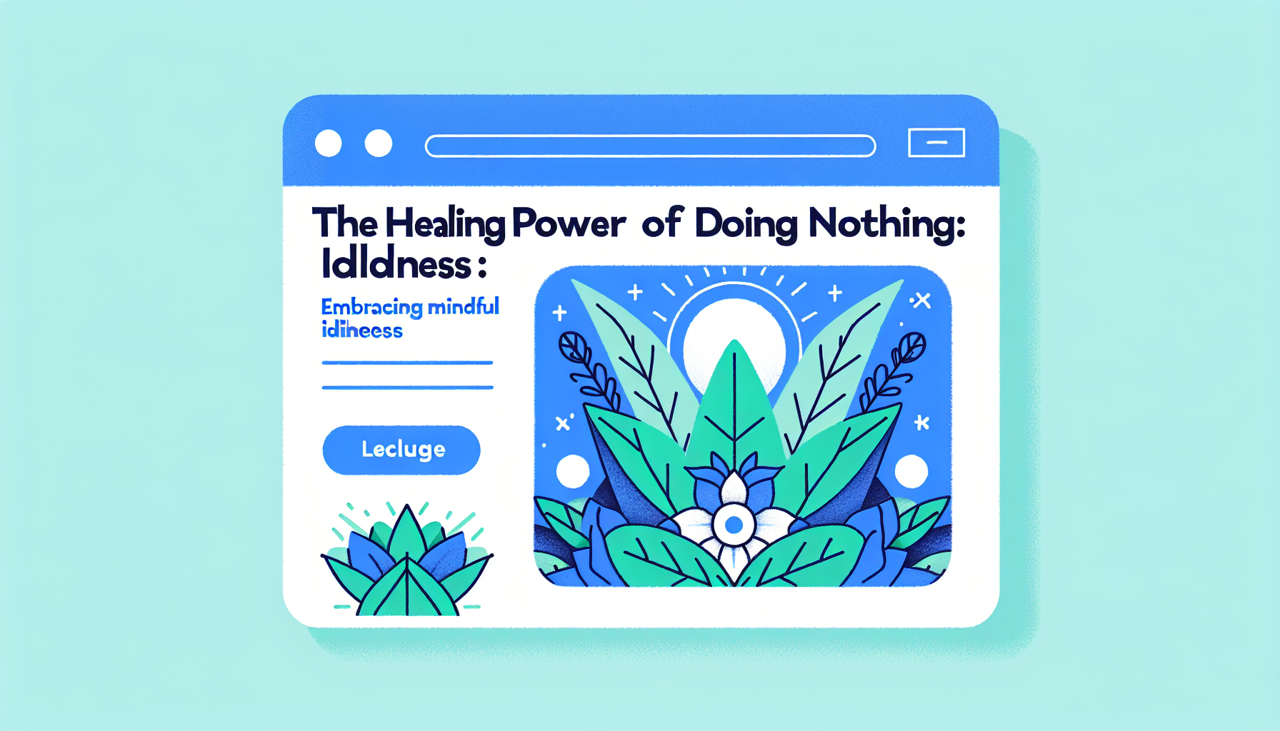 The Healing Power of Doing Nothing: Embracing Mindful Idleness