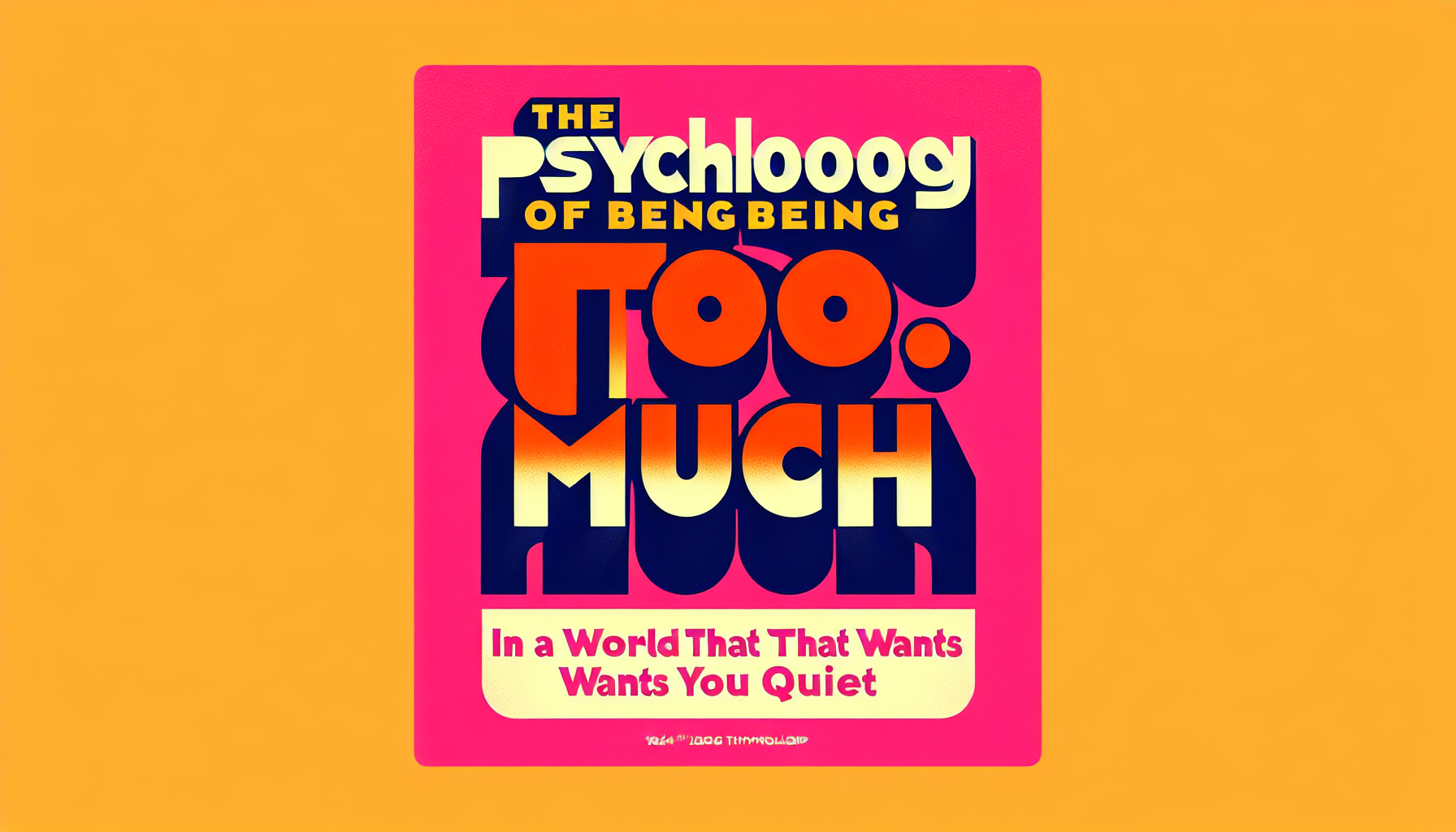 The Psychology of Being “Too Much” in a World That Wants You Quiet